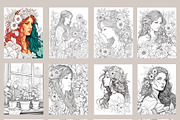Portraits Coloring Pages For Adults, a Person Illustration by AlineArtStore (Thumbnail 4 of 7)