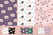 Pink Halloween clipart & patterns, a Seasonal Illustration by JulzaArt (Thumbnail 8 of 14)