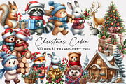 Watercolor Christmas Cabin Clipart, an Illustration by Designworld (Thumbnail 1 of 5)