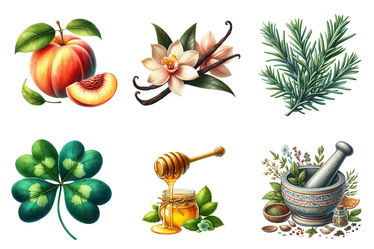 Watercolor Nature Clipart, an Illustration by CreationArt (Photo 3 of 7)