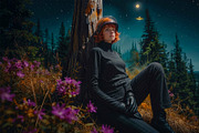 Cosmic Forest Sci Fi Art, a Person Illustration by StockVerse Creative (Thumbnail 4 of 4)