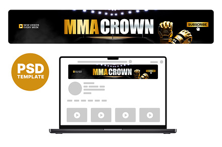 MMA YouTube banner Template