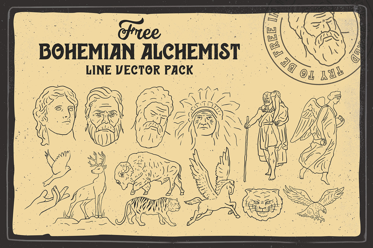 Bohemian Alchemist 5 Font + 15 Badge, a Script Font by Opus Nigrum (Photo 15 of 17)