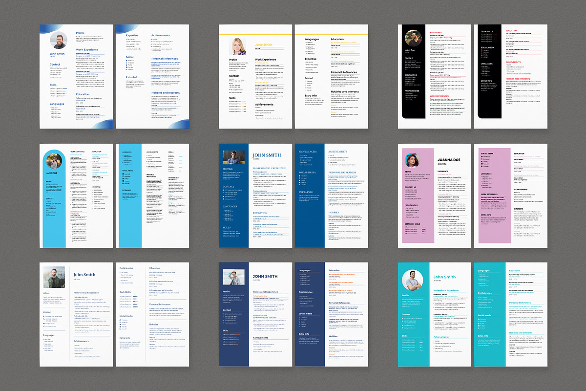 Resume Template Word CV Bundle, a Resume Template by TemplatesNow! (Photo 4 of 9)