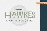 Hawkes Handmade Collection, a Sans Serif Font by Kimmy Design (Thumbnail 1 of 22)