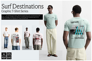 Surf Destinations – Graphic T-Shirts, a Graphic by NoSpoon Design