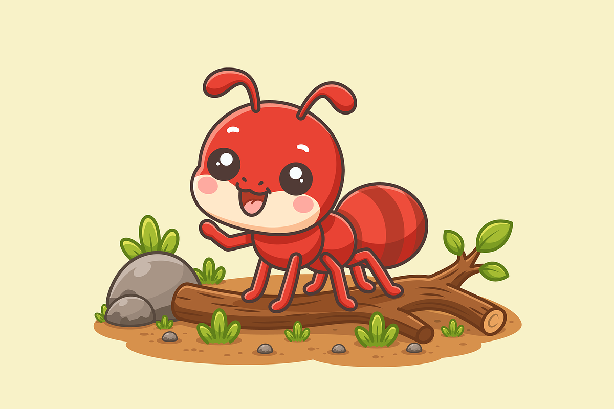 Red Ant Cartoon Character, an Animal Illustration by Artpon Illustration (Photo 3 of 3)