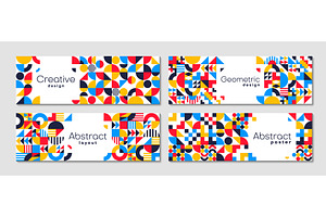 Abstract banners, geometric pattern, an Education Illustration by Buch&Bee