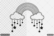 Dreamy Rainbow Cloud SVG PNG Bundle, an Illustration by Actual Pixel (Thumbnail 5 of 8)