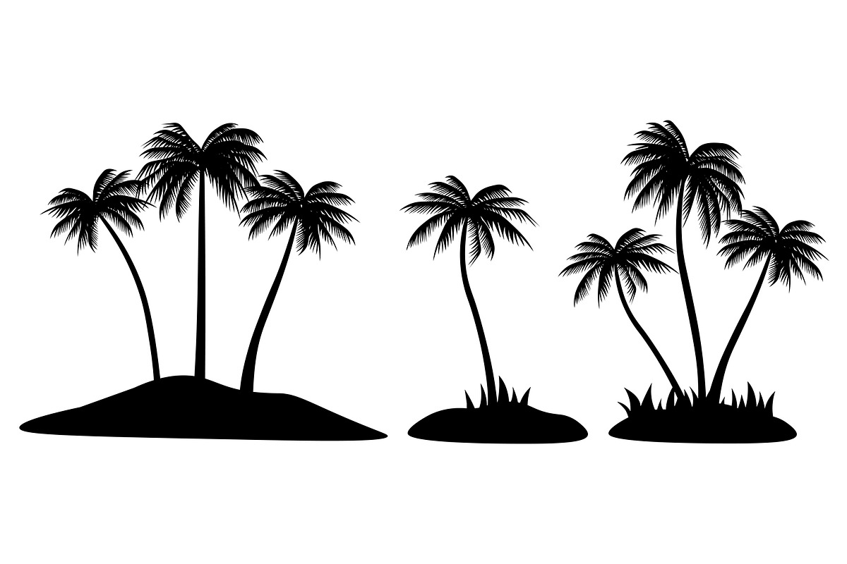 Palm trees silhouettes graphics SVG, an Illustration by IrinaShishkova (Photo 3 of 4)