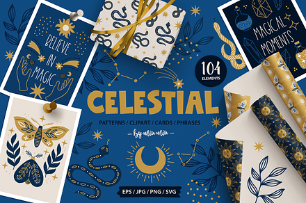 Celestial Kit, a Decorative Illustration by miumiu