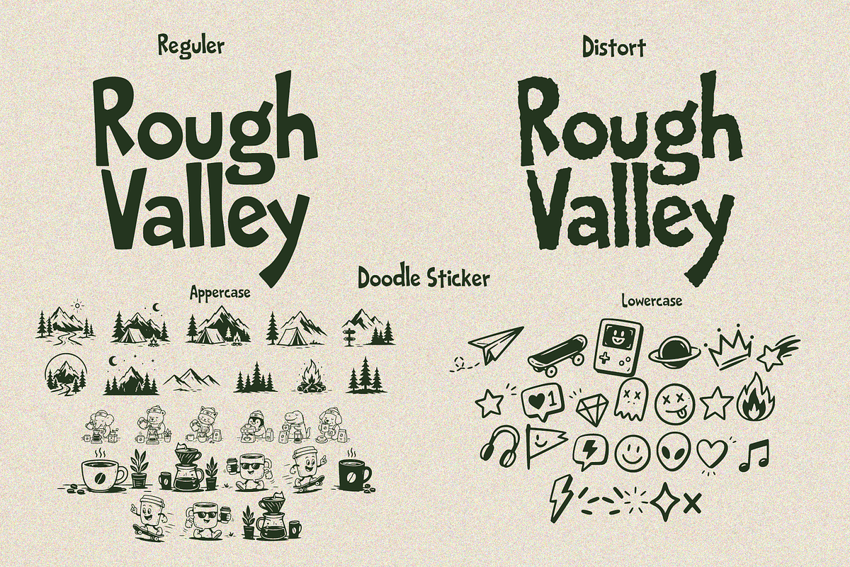 Rough Valley, a Sans Serif Font by cocodesign (Photo 7 of 7)