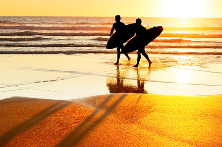 Surfers silhouette, a Sports & Recreation Photo by joyt
