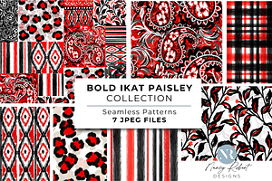 Bold Ikat Paisley Pattern Collection