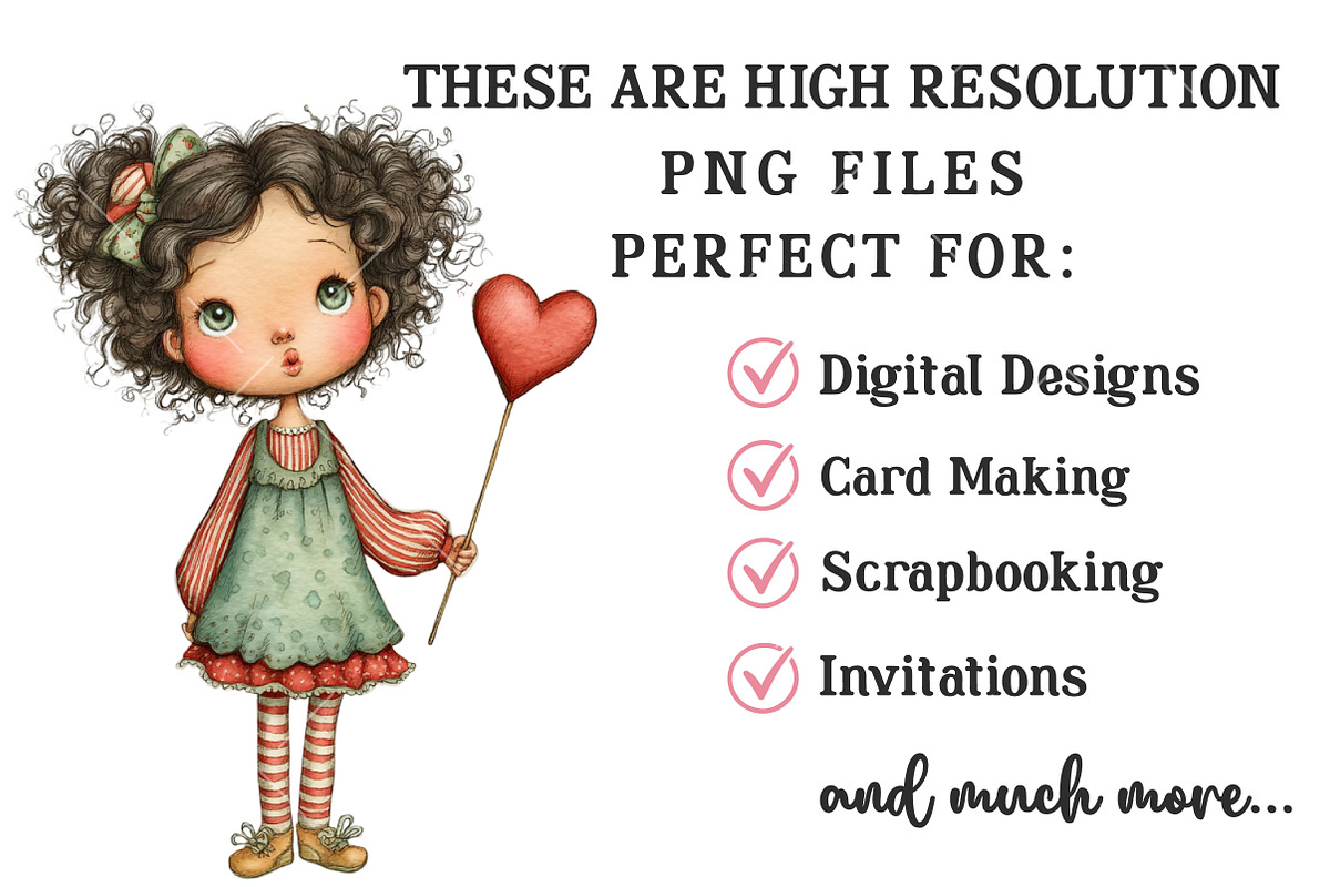 Whimsical Valentine Clipart Bundle, an Illustration by OK Design (Photo 5 of 6)