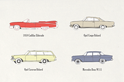 30 Vintage Cars Bundle, an Illustration by Storyteller Imagery (Thumbnail 7 of 8)