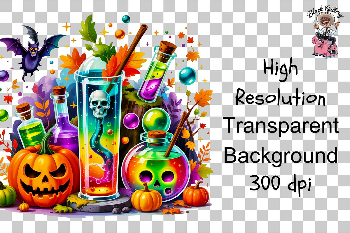 Halloween Potion PNG Bundle, a Graphic by Clipart Studio (Photo 11 of 11)