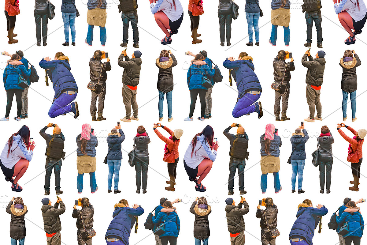 10 People Taking Photos Cutouts kit, an Object Graphic by DanFLCreativo (Photo 3 of 6)