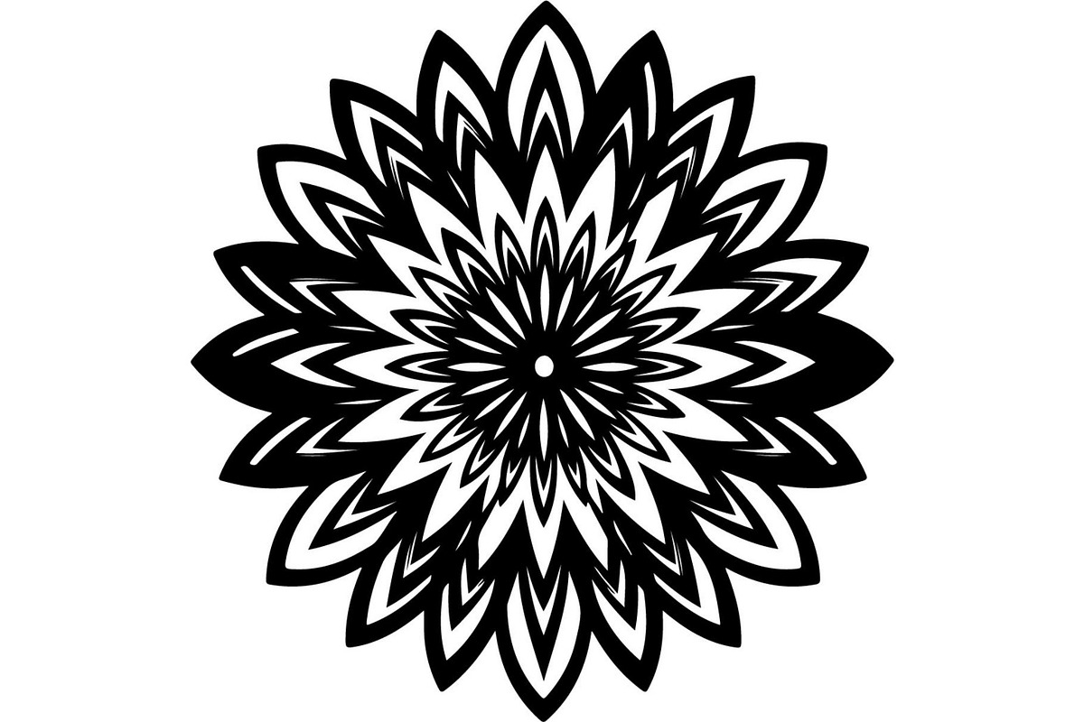 Intricate Black Mandala Circle, a Decorative Illustration by Designer_Momina (Photo 6 of 20)