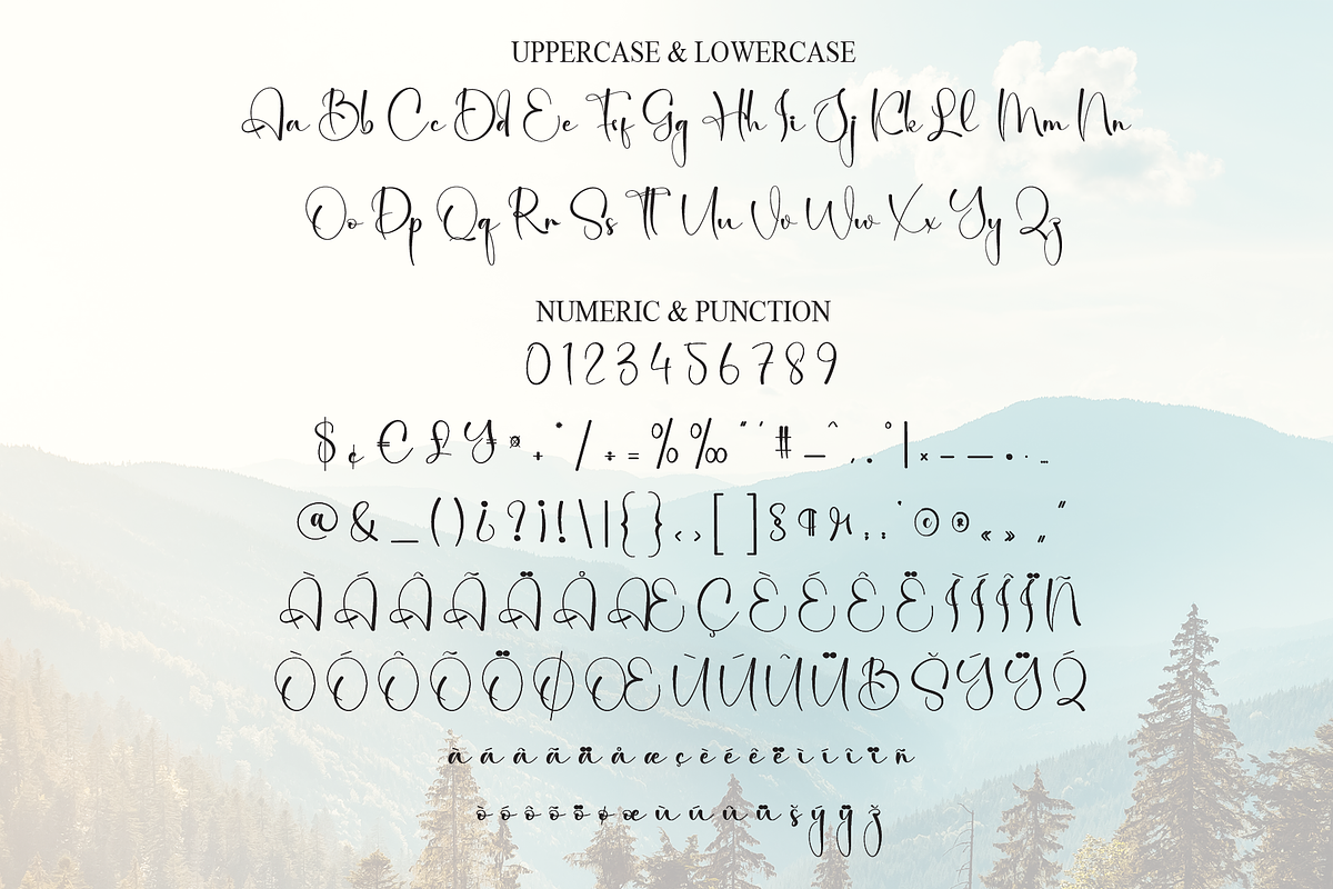 Mountain | Script Font, a Handwritten Font by Scratchones (Photo 7 of 9)