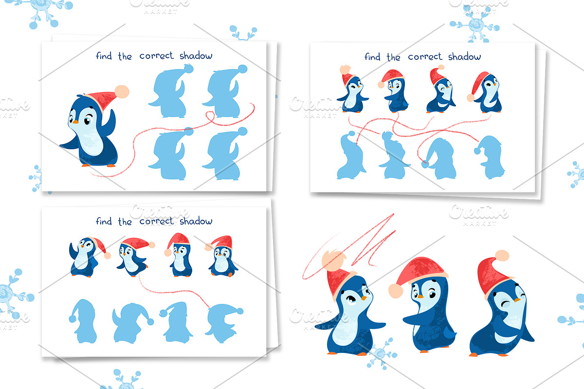 Educational games with penguins, an Animal Illustration by tata_ota (Photo 4 of 4)