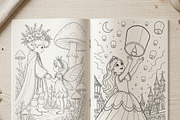 Magical Princess Coloring Book Vol42, a Person Illustration by ikarifq shop (Thumbnail 3 of 7)