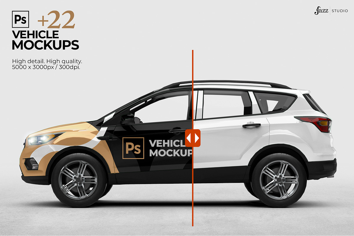 22 Vehicle Mockups - Cars and more, a Cups & Container Mockup by JAZZ STUDIO (Photo 4 of 9)