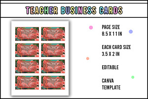 Tropical teacher business card