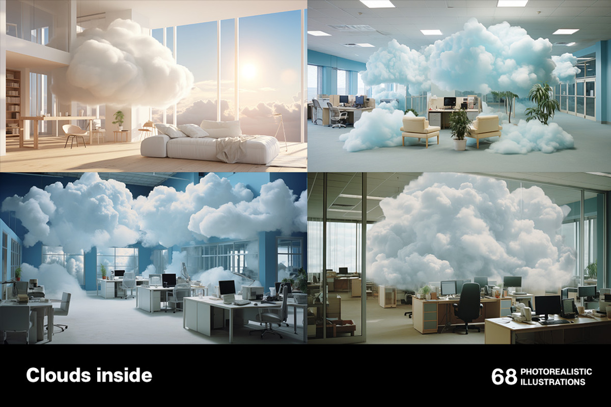 Clouds inside. 68 images, a Decorative Illustration by Handmadefont (Photo 9 of 13)