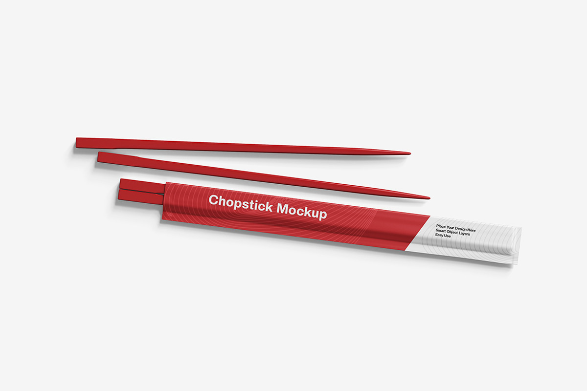 Chopstick Mockup, a Packaging Mockup by Indah (Photo 3 of 6)