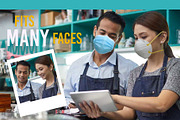 3 Medical Face Mask Mockup Set, a Health & Medical Photo by SkyvaraSupply (Thumbnail 3 of 4)