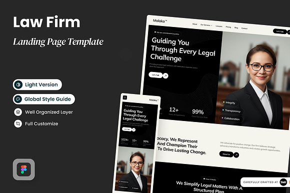 Malaka - Law Firm Landing Page preview 5