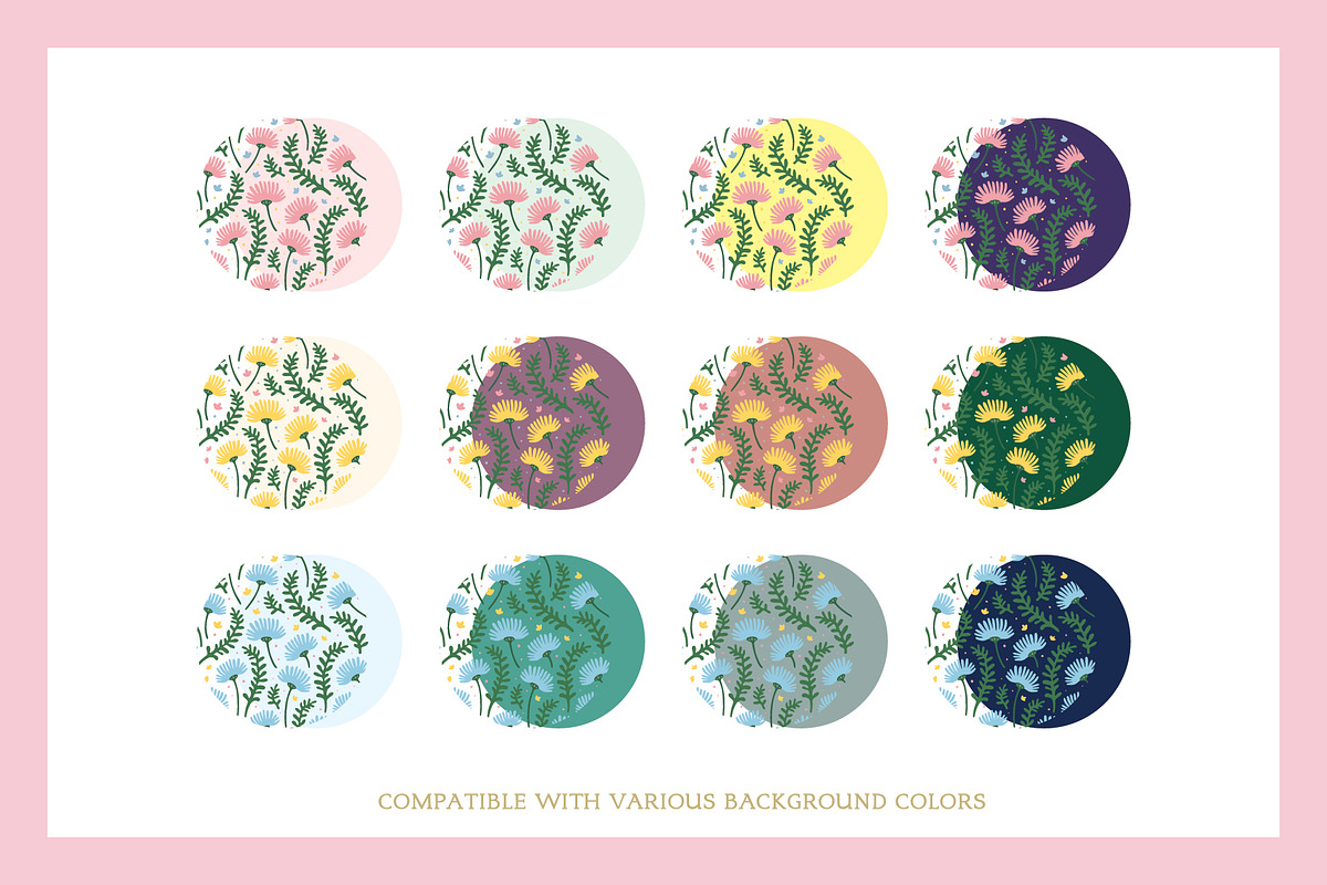 Simple Spring Pattern 01 - Floral, a Pattern Graphic by Euonia Meraki (Photo 4 of 10)