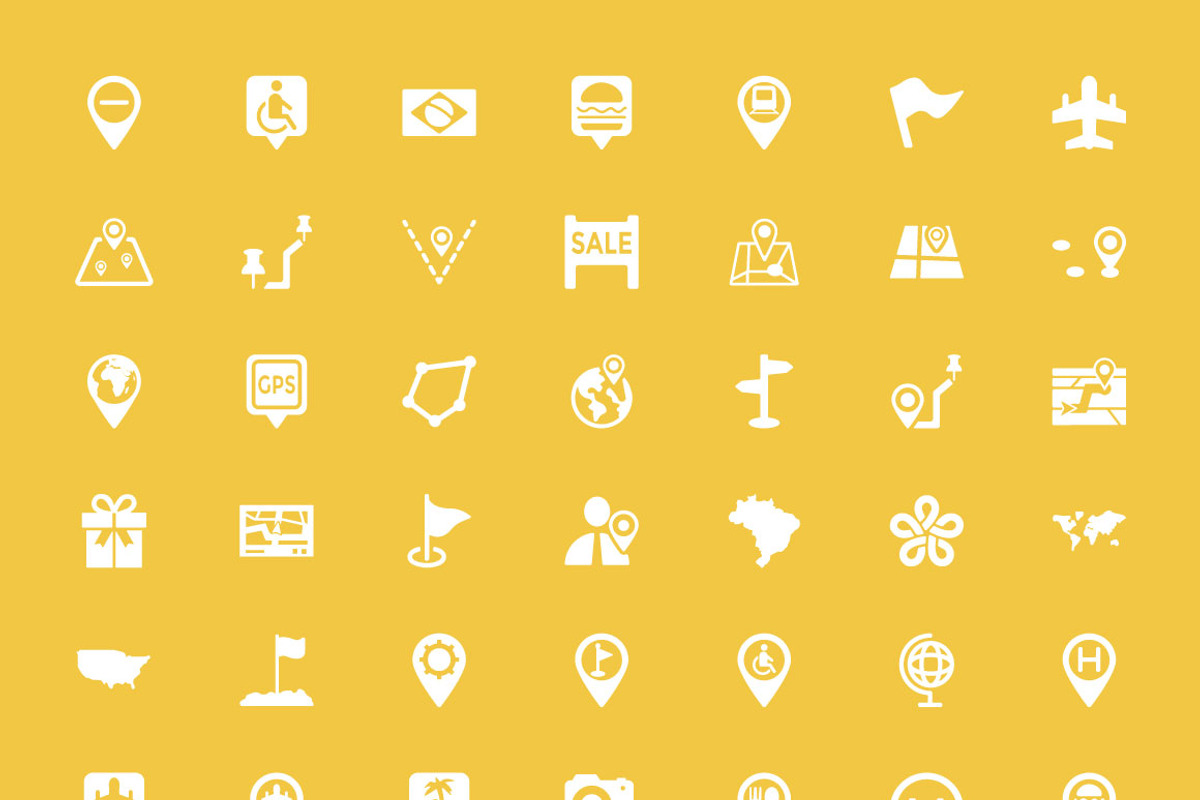 125+ Maps and Navigation Vector Icon, a Solid Icon by Creative Stall (Photo 2 of 4)