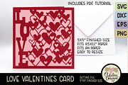Love Valentines SVG Card Tempate, an Invitation Template by Clikchic Designs (Thumbnail 1 of 5)
