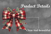 Christmas Buffalo Plaid Bow Clipart, a Work Illustration by Craft Nest (Thumbnail 3 of 5)