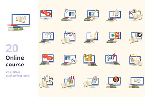 Online Course 3D Icons Set Bundle, an Object Graphic by Aimagenarium@gmail.com