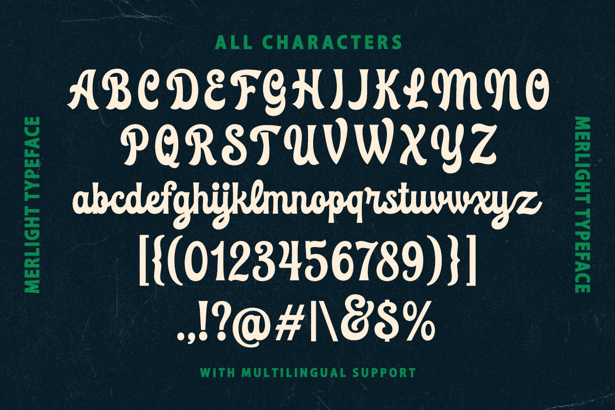 Merlight Bold Script, a Script Font by Letterhend Studio (Photo 9 of 9)