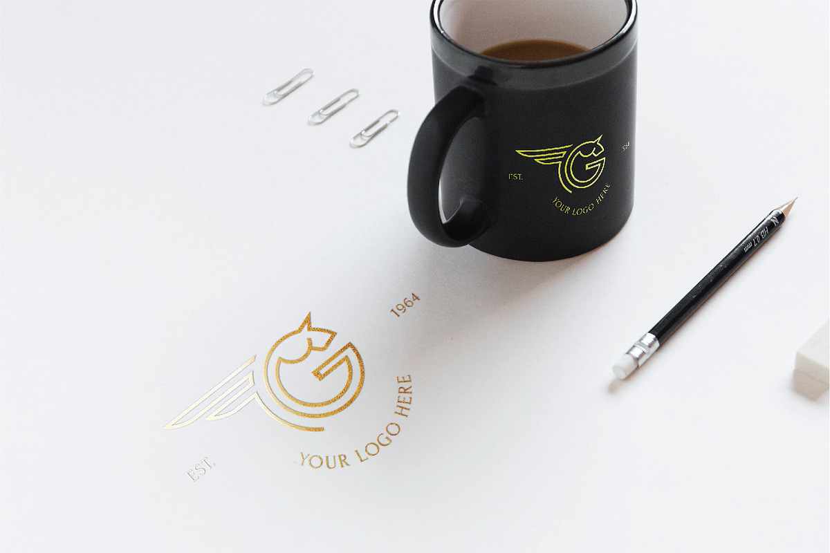 G Pegasus Logotype + BONUS, a Branding & Logo Template by Alexandra De Angelis (Photo 10 of 10)
