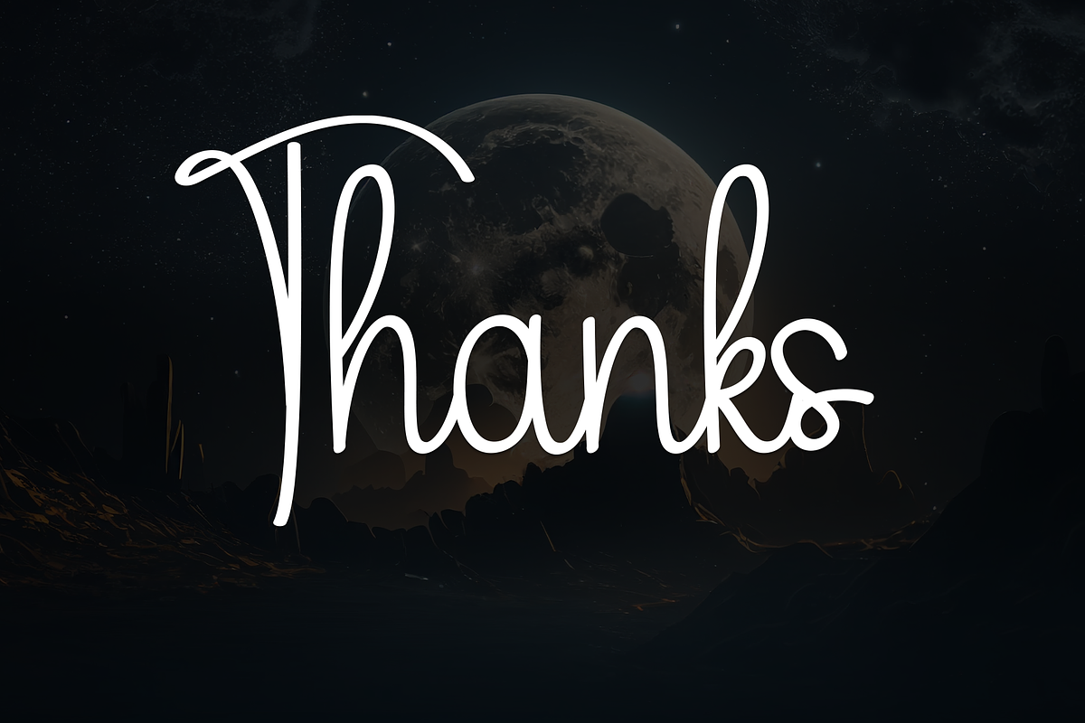 Moonlight | Script Font, a Handwritten Font by Scratchones (Photo 8 of 8)