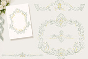 Green&Gold Baroque Wedding Set, a Decorative Illustration by AlenaVlasko stock Market (Thumbnail 6 of 8)