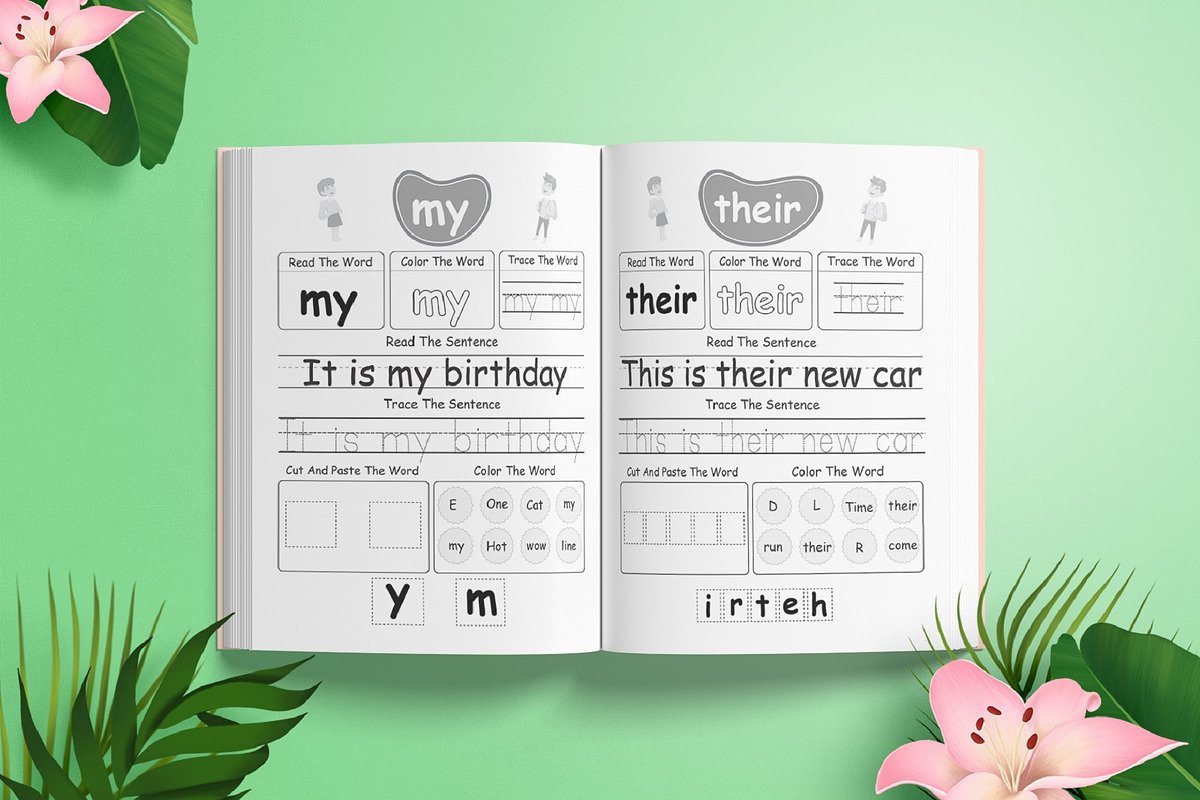 Sight words workbook for kids, a Stationery Template by Designmela01 (Photo 10 of 10)