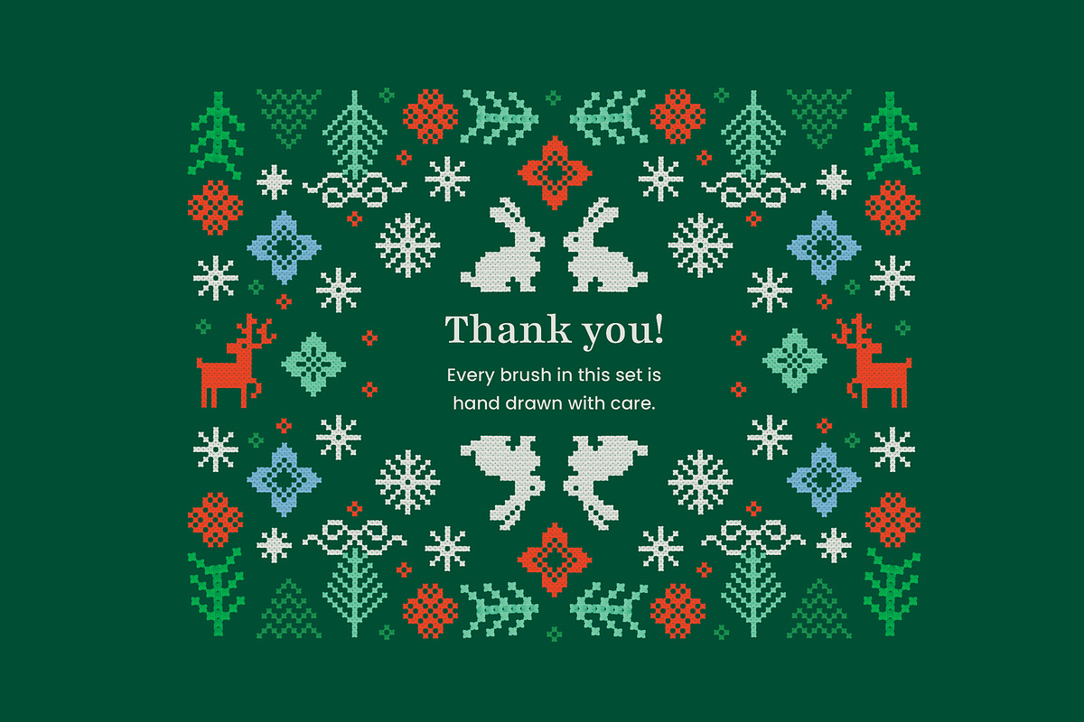 Procreate Cross Stitch Christmas, a Brush Add-On by Pencil Twist (Photo 10 of 10)