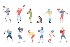 Rugby players. American football, a Sport Illustration by LadadikArt