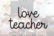 Love Teacher, a Handwritten Font by FreshTypeINK (Thumbnail 1 of 8)