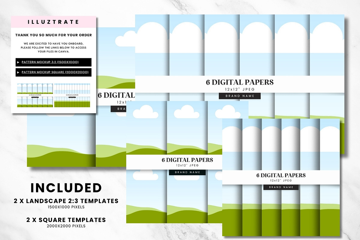 Canva Cover for 6 Digital Papers, a Presentation Template by illuztrate (Photo 2 of 8)