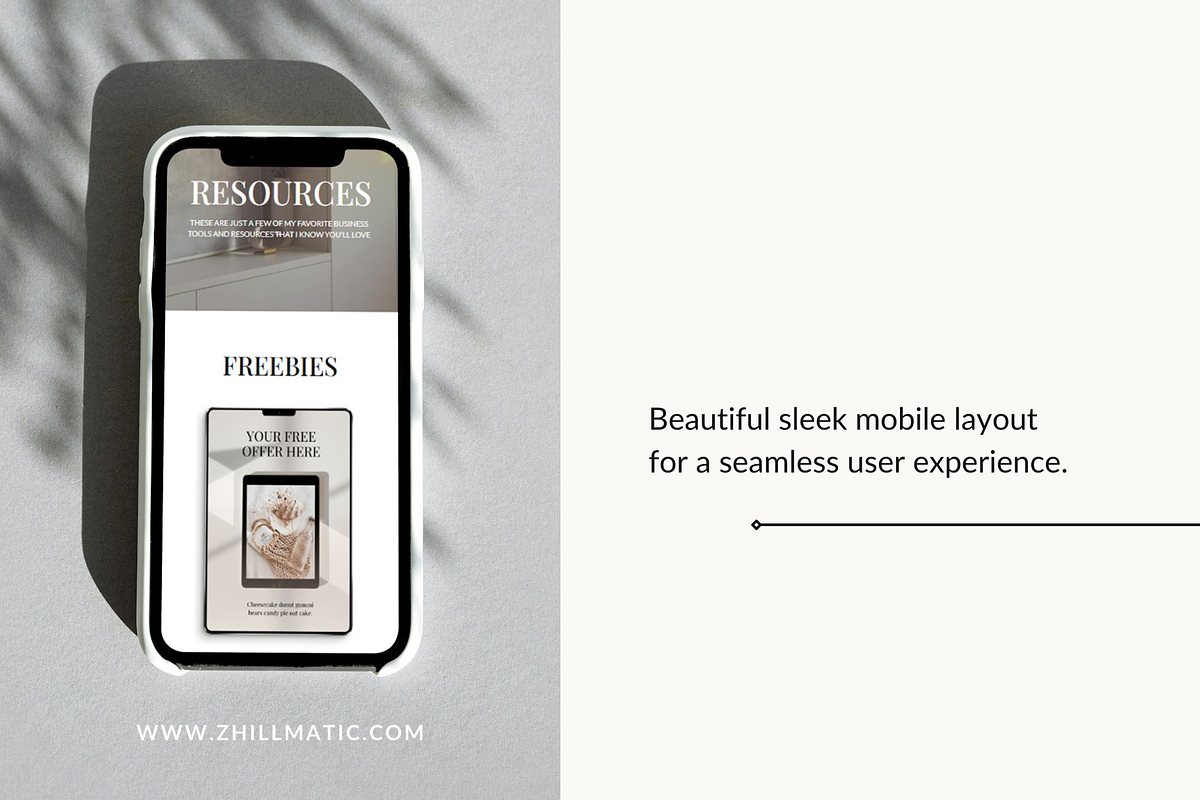 Showit Resources Page Template, a Landing Page Template by Zhillmatic (Photo 6 of 7)