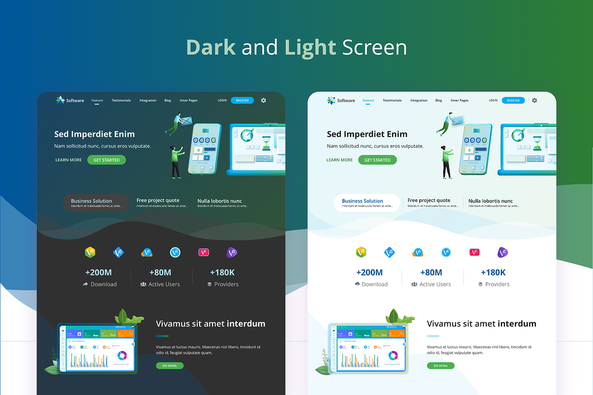 Yufo - App Landing Page SaaS, a Landing Page Template by UInstrument (Photo 3 of 5)