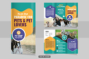 Veterinarian Clinic pet shop trifold, a Brochure Template by Tanuart (Thumbnail 2 of 2)