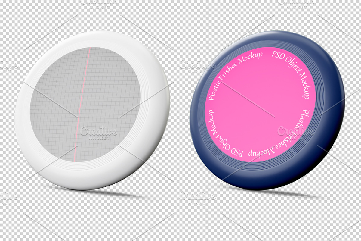 Plastic Frisbee mockup. PSD mockup., a Mockup by NatalyaZelenova (Photo 4 of 6)